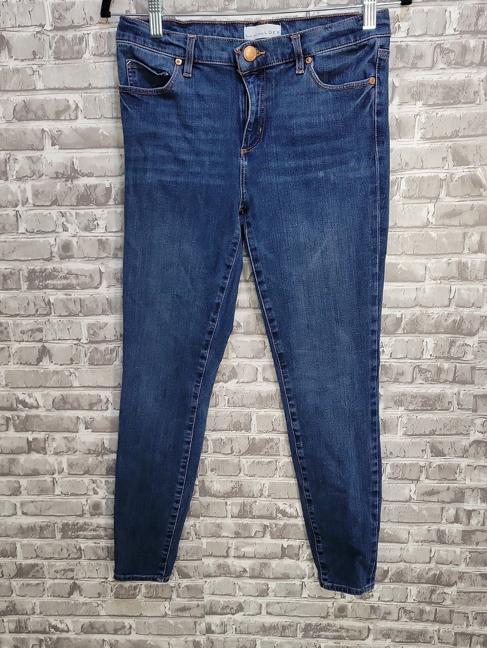 LOFT Indigo Skinny Jean Leggings  Ankle Crop Size 8 (29)